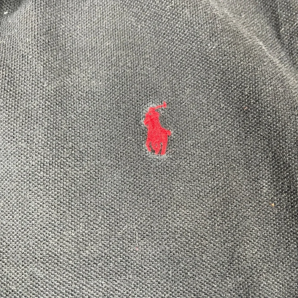 Polo Ralph Lauren Polo Shirt Boys Lg 14-16 Black Short Sleeve Pique Red Pony